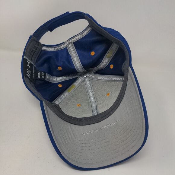 Under Armour Mens Strapback Hat Blue S-M Embroidered SM Stallions Logo Polyester - Picture 6 of 9